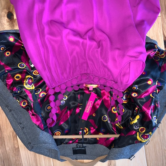 NWT Catherine Malandrino Silk Tank (L) gorgeous hot pink/magenta - Picture 4 of 7